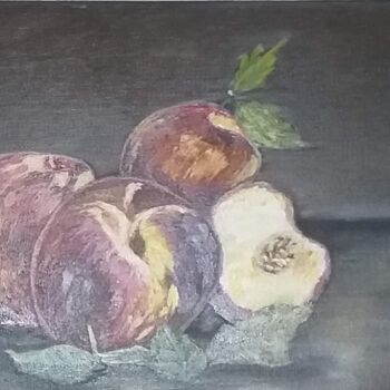 Картина под названием "Персики" - Эльвира Шереметьева, Подлинное произведение искусства, Масло