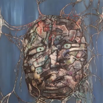 Peinture intitulée "Monsieur l'esquinté" par El-Zoufri, Œuvre d'art originale, Acrylique