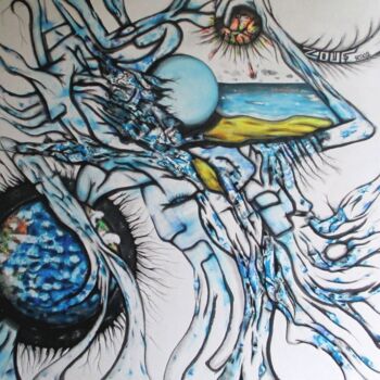 "Blue pearl" başlıklı Tablo El-Zoufri tarafından, Orijinal sanat, Akrilik