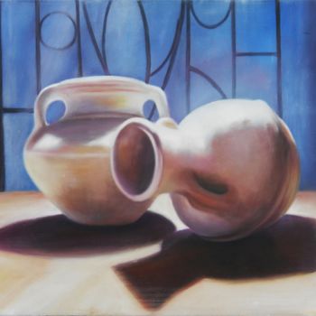 Malerei mit dem Titel "Vasen" von Ela Nowak, Original-Kunstwerk, Öl