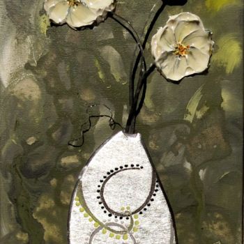 Peinture intitulée "floralie-3-16x8.jpg" par Elaine Toutant-Allen, Œuvre d'art originale