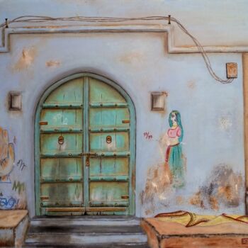 Pintura titulada "Jodhpur" por Elaine Nederlof, Obra de arte original, Oleo