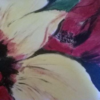 Pintura intitulada "fleur" por Elba Baumelle, Obras de arte originais, Acrílico