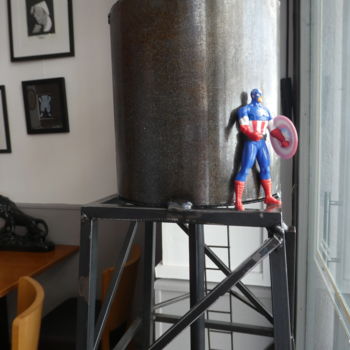「Captain América」というタイトルの彫刻 Eldekanによって, オリジナルのアートワーク