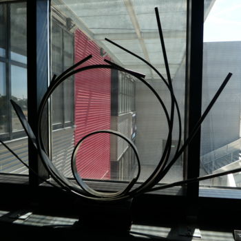 Sculpture intitulée "Circles" par Eldekan, Œuvre d'art originale, Métaux