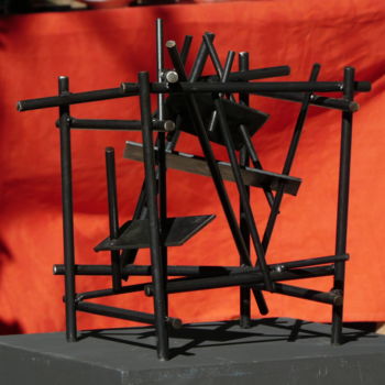 Sculpture intitulée "Cube ?" par Eldekan, Œuvre d'art originale, Métaux