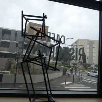 Sculpture titled "EldeKan "Cubes's ar…" by Eldekan, Original Artwork, Metals