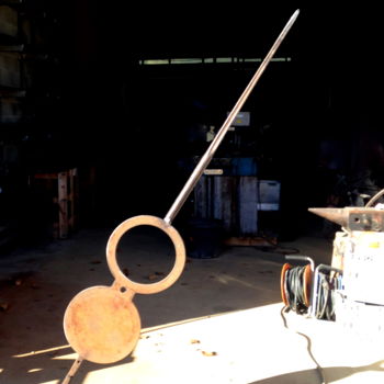 Sculpture intitulée "EldeKan "Sky Arrow"" par Eldekan, Œuvre d'art originale, Métaux