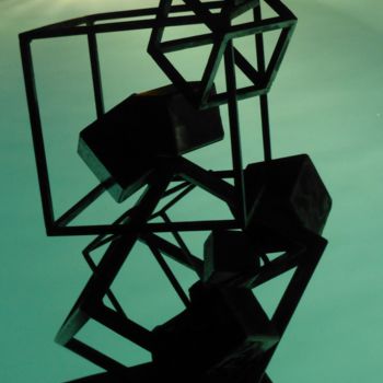 Sculpture intitulée "EldeKan "Big Cubes"" par Eldekan, Œuvre d'art originale, Métaux