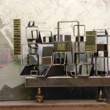 Sculpture titled "Sculpture métal Eld…" by Eldekan, Original Artwork, Metals