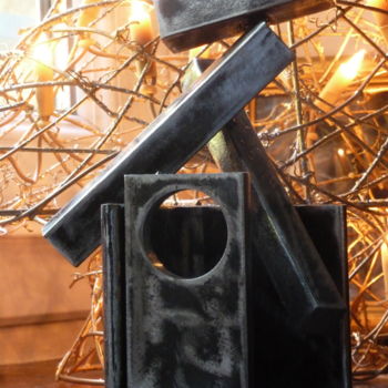 Sculptuur getiteld "EldeKan "Equilibre"" door Eldekan, Origineel Kunstwerk, Metalen