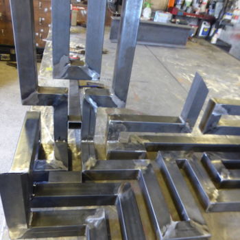 Sculptuur getiteld "Labyrinthe" door Eldekan, Origineel Kunstwerk, Metalen