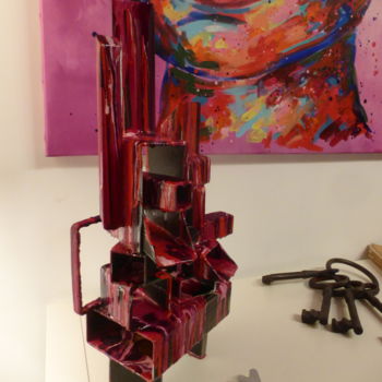 Skulptur mit dem Titel "Eldekan "Colored To…" von Eldekan, Original-Kunstwerk, Metalle