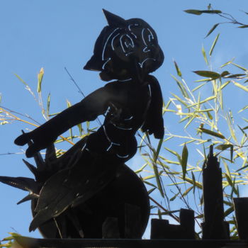Скульптура под названием "Eldekan "Astroboy"" - Eldekan, Подлинное произведение искусства, Металлы