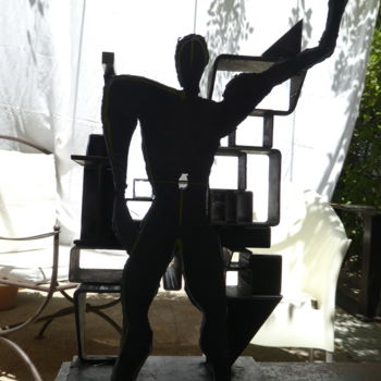 Sculpture titled "EldeKan "Lecorbusie…" by Eldekan, Original Artwork, Metals