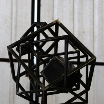 Sculpture titled "Eldekan "Cubes in c…" by Eldekan, Original Artwork, Metals
