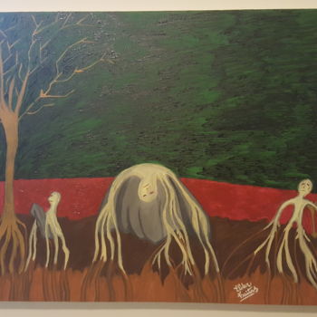 Pintura intitulada "Da terra viemos, pa…" por Elder Freitas, Obras de arte originais, Tinta