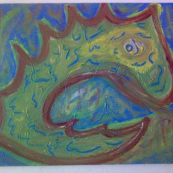 Peinture intitulée "Dragon Vert" par Jacques Elduayen, Œuvre d'art originale