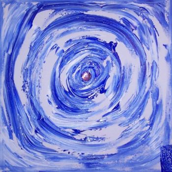 Peinture intitulée "Troubillion Bleu" par Jacques Elduayen, Œuvre d'art originale