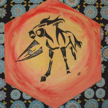 Pittura intitolato "Horse" da Jacques Elduayen, Opera d'arte originale