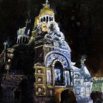 Painting titled "Вход через окно хра…" by Volodia Varn, Original Artwork, Oil