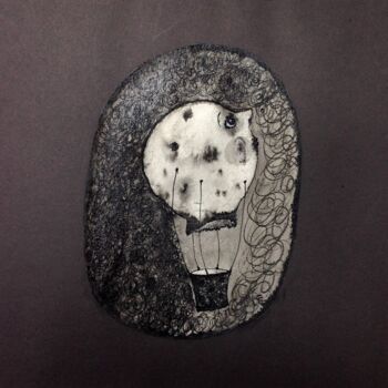 绘画 标题为“Le Bonhomme-lune” 由Eleanor Gabriel, 原创艺术品, 丙烯