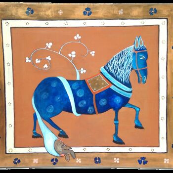 Peinture intitulée "Le cheval de Conque" par Eleanor Gabriel, Œuvre d'art originale, Acrylique