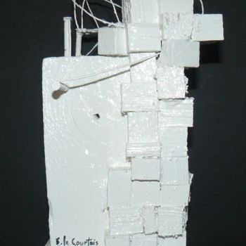 「vestigios de ruinas…」というタイトルの彫刻 Eric Le Courtoisによって, オリジナルのアートワーク, コラージュ