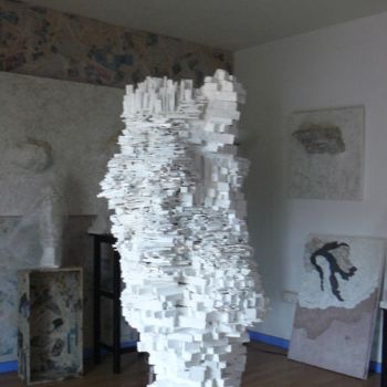 Escultura titulada "vestiges de ruines" por Eric Le Courtois, Obra de arte original, Madera