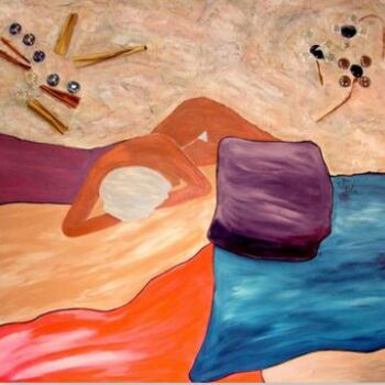 Painting titled "le repos" by Electa, Original Artwork