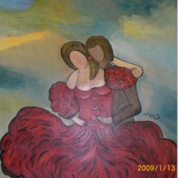 Painting titled "tango argentin" by Electa, Original Artwork