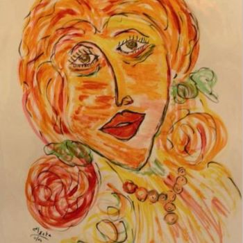 Painting titled "grande bouche" by Electa, Original Artwork