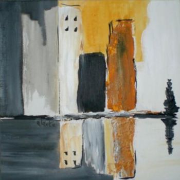 Painting titled "bulding" by Electa, Original Artwork