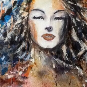 Painting titled "Ava" by Electre, Original Artwork, Acrylic