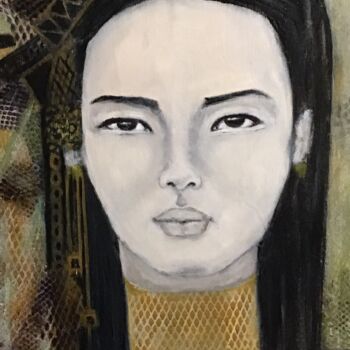 Peinture intitulée "jeune chinoise" par Electre, Œuvre d'art originale, Autre