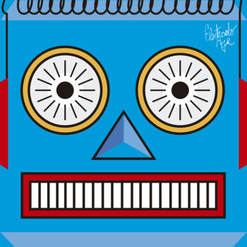 Arte digitale intitolato "RetroROBOT I" da Electrodoage, Opera d'arte originale, Pittura digitale