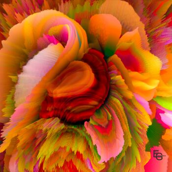 Arts numériques intitulée "La couleur du bonhe…" par Elegantchikova, Œuvre d'art originale, Acrylique