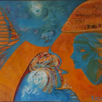 Painting titled "le-reve-de-la-tribu…" by Eleho, Original Artwork, Acrylic