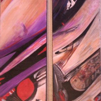 Pittura intitolato "Surfer sur la vague…" da Eleho, Opera d'arte originale