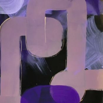 Peinture intitulée "Violet transition 3" par Istvan Elekes, Œuvre d'art originale, Acrylique