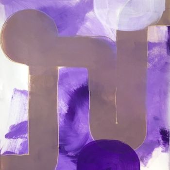 Pittura intitolato "Purple way 2" da Istvan Elekes, Opera d'arte originale, Acrilico
