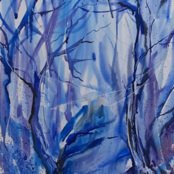 Peinture intitulée "Magical forest" par Elena Georgiadi, Œuvre d'art originale, Aquarelle