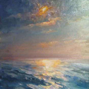 Картина под названием "Море" - Elen Ruzh, Подлинное произведение искусства, Масло