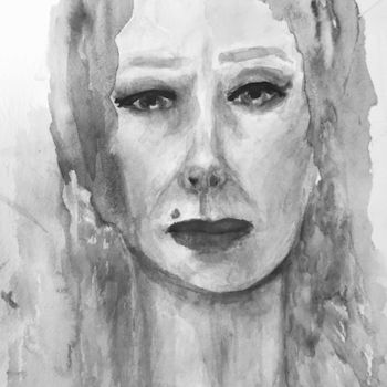 Картина под названием "ГРУСТЬ Майя Плисецк…" - Elen Ruzh, Подлинное произведение искусства, Акварель