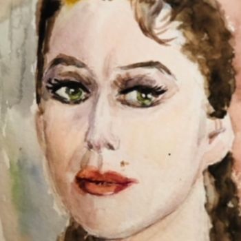 Pintura intitulada "балерина" por Elen Ruzh, Obras de arte originais, Aquarela