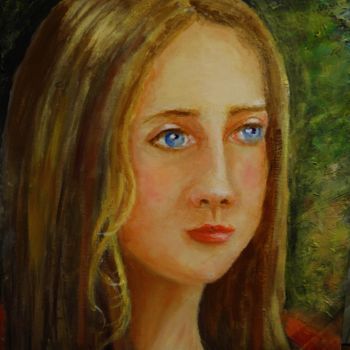 Painting titled "Maedchen" by Elen Ruzh, Original Artwork, Oil