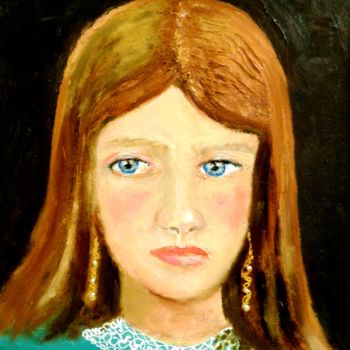 Painting titled "Nichte" by Elen Ruzh, Original Artwork, Oil