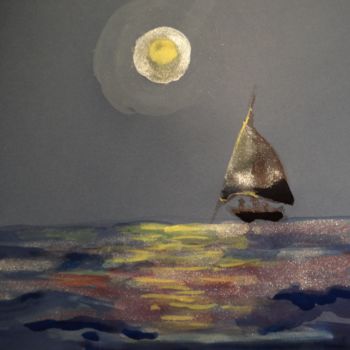 Картина под названием "Nacht" - Elen Ruzh, Подлинное произведение искусства