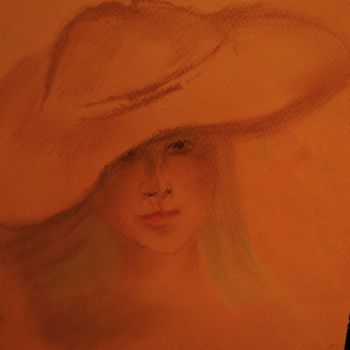 Pittura intitolato "шляпа" da Elen Ruzh, Opera d'arte originale
