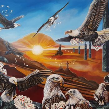 Картина под названием "ROYAL FREEDOM" - Elen Ture, Подлинное произведение искусства, Акрил